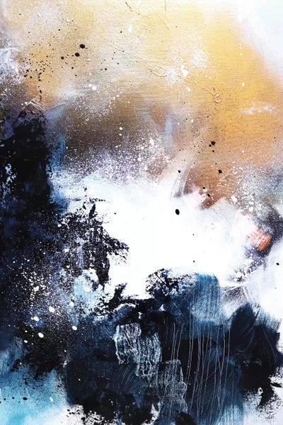 Large Modern Art - Canvas Prints: Melting Gold I by Sana Jamlaney