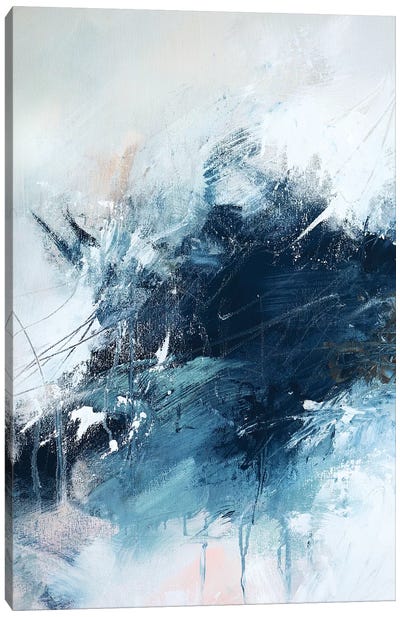 Shrey III Canvas Art Print - Blue Abstract Art