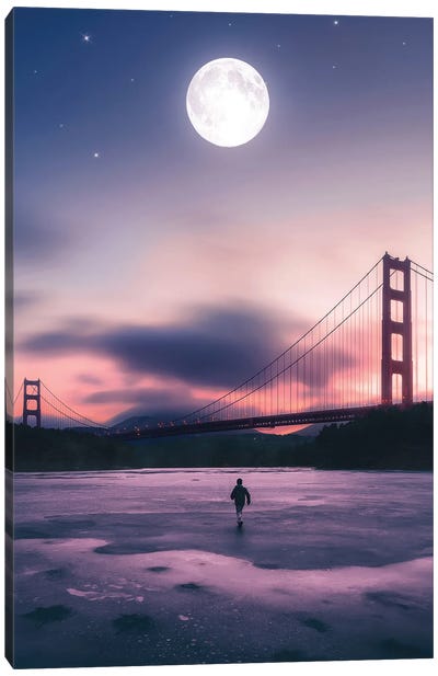 Never Stop Dreaming Canvas Art Print - Golden Gate Bridge