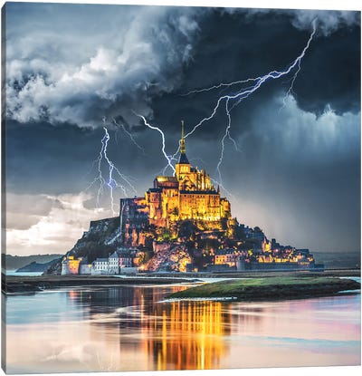 Mont Sait Michel Canvas Art Print - Famous Places of Worship