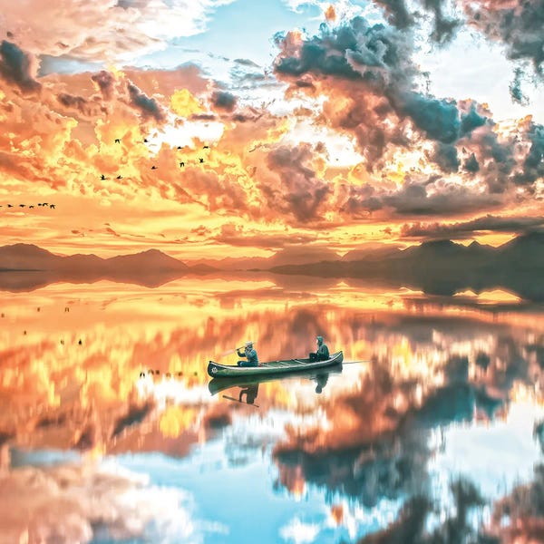 Canoes: After The Darkest Night There Is Always A Bright Day And Even After Heavy Rain The Sun Shines by Siroj Hodjanazarov