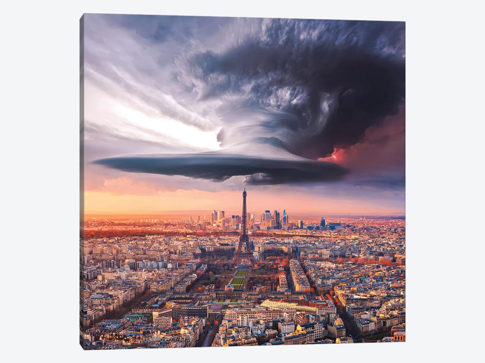 Storm In The Paris by Siroj Hodjanazarov 1-piece Art Print
