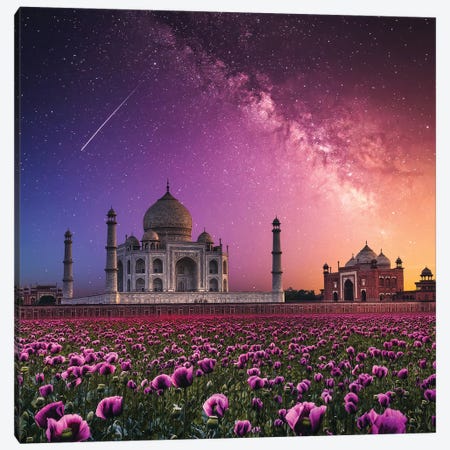Taj Mahal Canvas Print #SJH32} by Siroj Hodjanazarov Canvas Art
