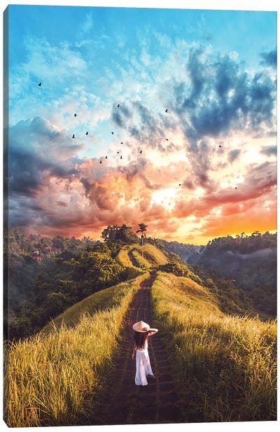 It's Sunny Bali Canvas Art Print - Mountain Sunrise & Sunset Art