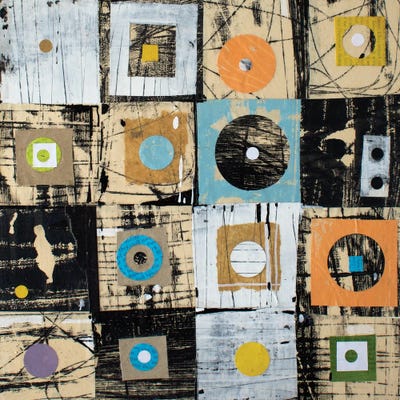 Jukebox by Sue Johnson framed canvas print