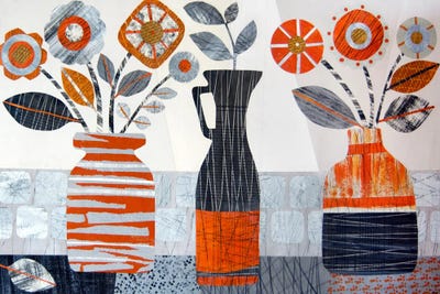 Sitting Pretty by Sue Johnson canvas print