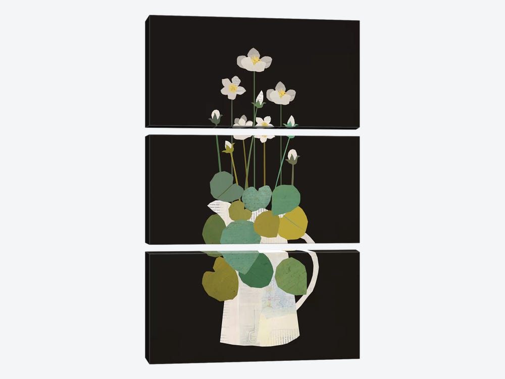 Jug Of Spring Flowers by Sarah Jarrett 3-piece Canvas Artwork
