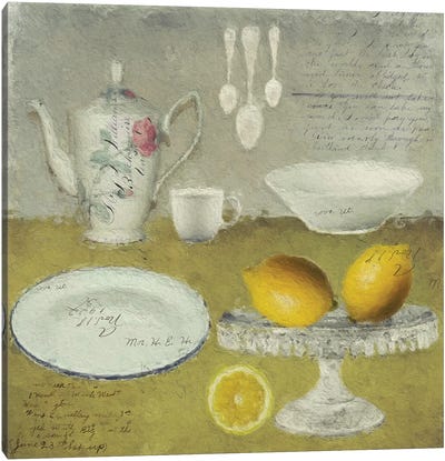 Lemons Canvas Art Print - Sarah Jarrett