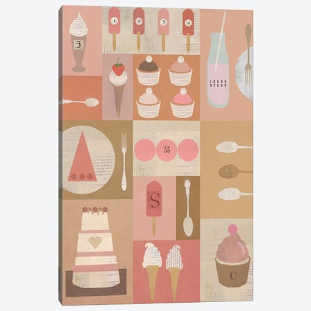 Pink Milk And Other Treats Canvas Print #SJR45} by Sarah Jarrett Canvas Art