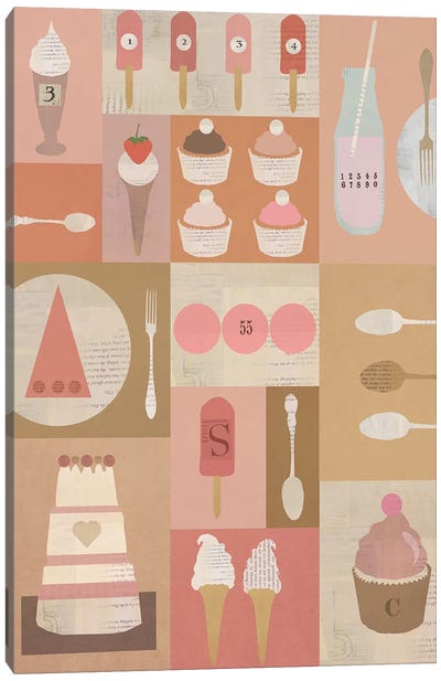 Pink Milk And Other Treats Canvas Art Print - Sarah Jarrett
