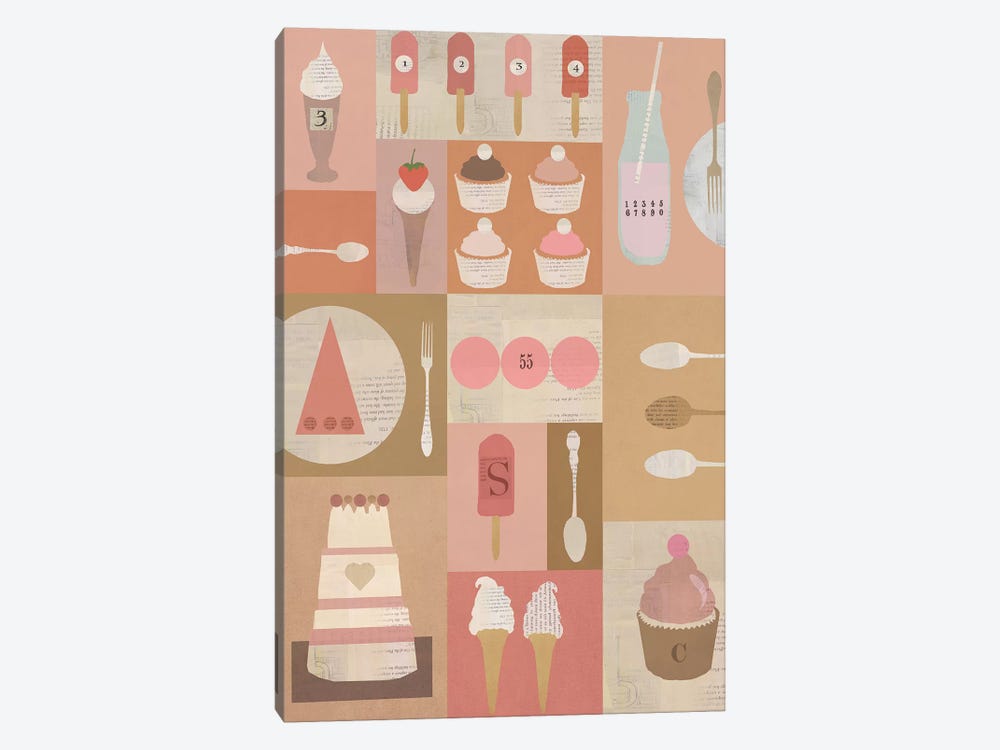 Pink Milk And Other Treats by Sarah Jarrett 1-piece Canvas Art