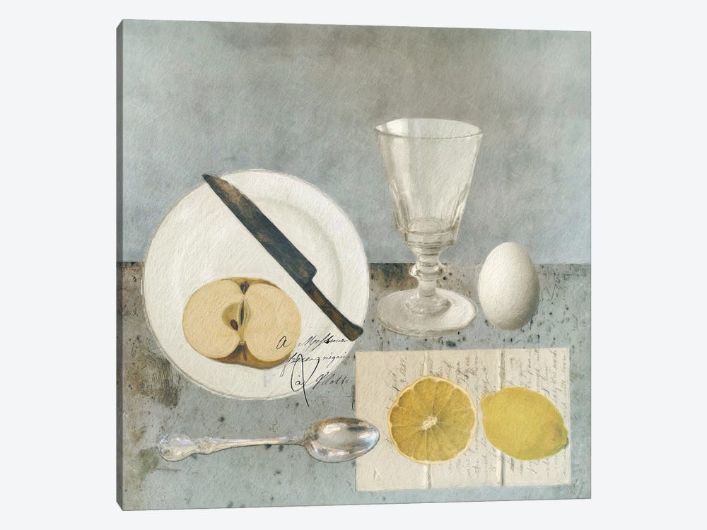 Still Life With Lemon by Sarah Jarrett 1-piece Canvas Art Print