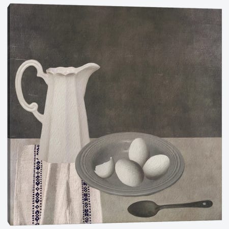 White Eggs Canvas Print #SJR78} by Sarah Jarrett Canvas Artwork