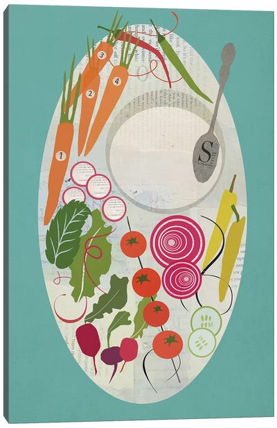 Winter Salad Canvas Art Print - Vegetable Art