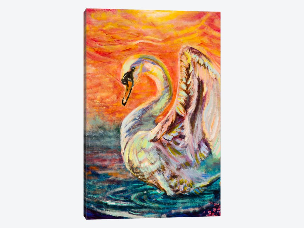 Celestial Swan by Sanjukta Mitra 1-piece Canvas Art