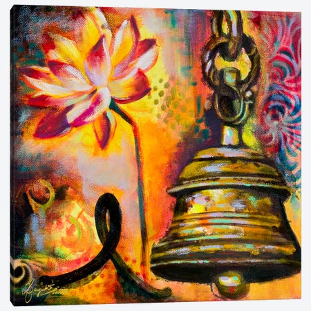 Bells Of Harmony Canvas Print #SJU6} by Sanjukta Mitra Canvas Art Print