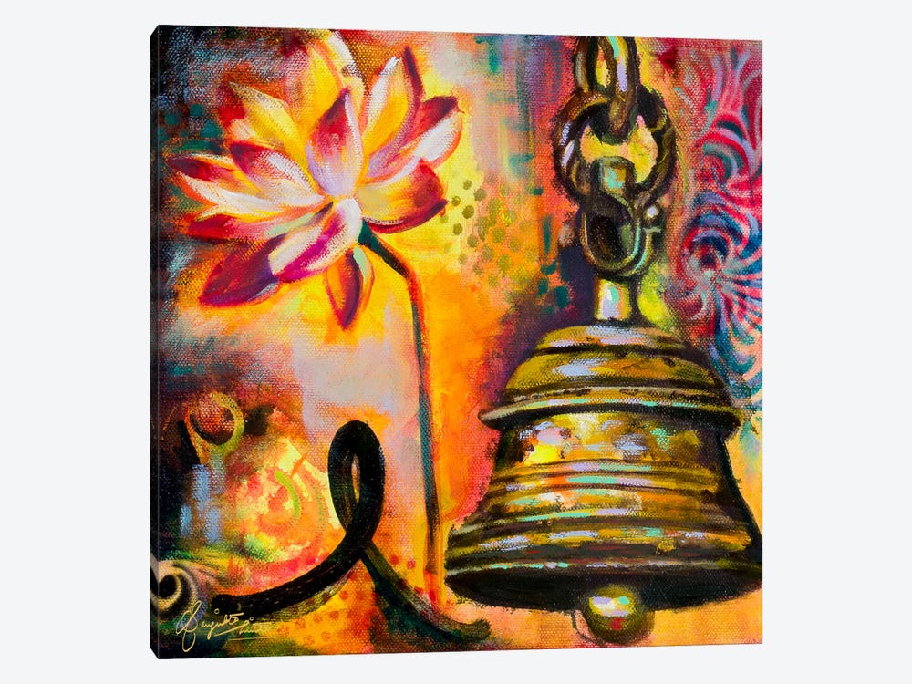 Bells Of Harmony by Sanjukta Mitra 1-piece Canvas Wall Art