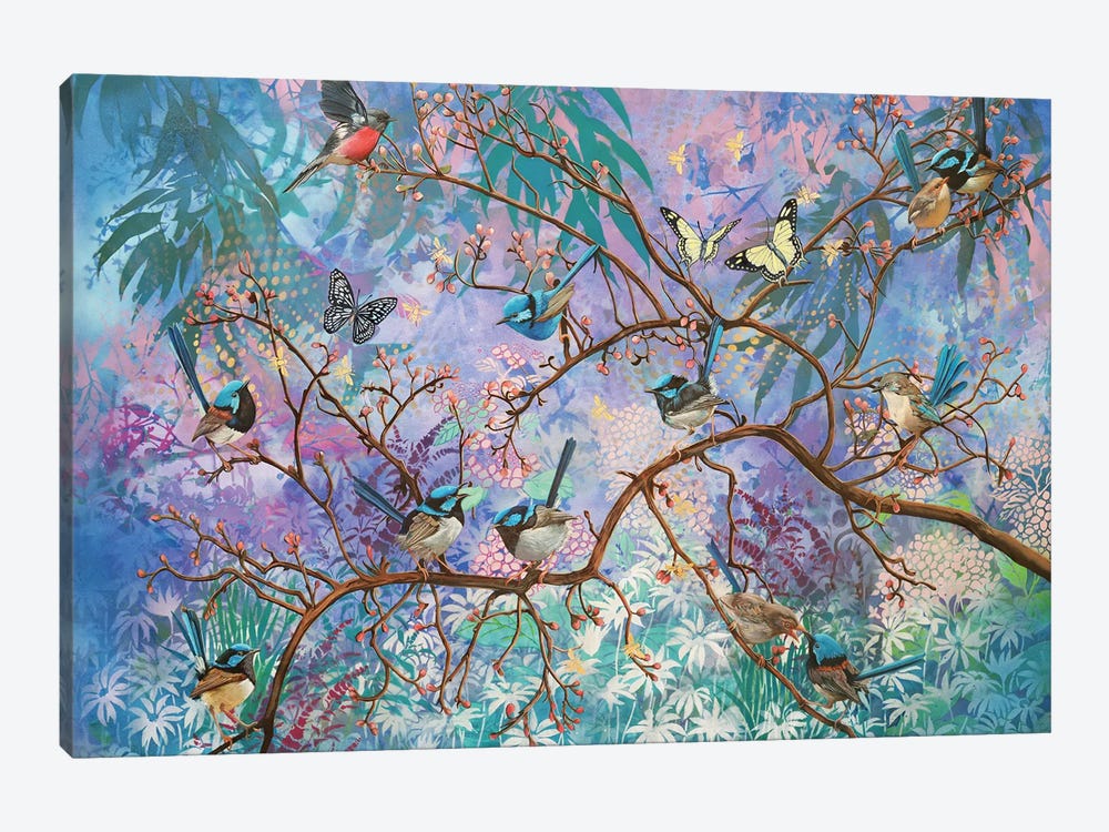 Australian Wrens by Susan Skuse 1-piece Canvas Wall Art