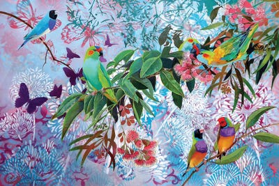 Amelia's Pretty Birds by Susan Skuse art print