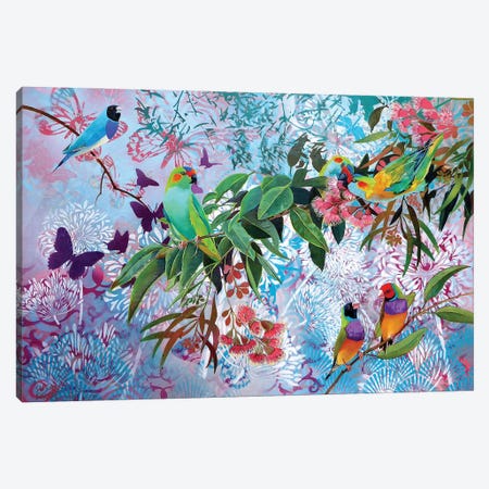 Amelia's Pretty Birds Canvas Print #SKE3} by Susan Skuse Canvas Wall Art