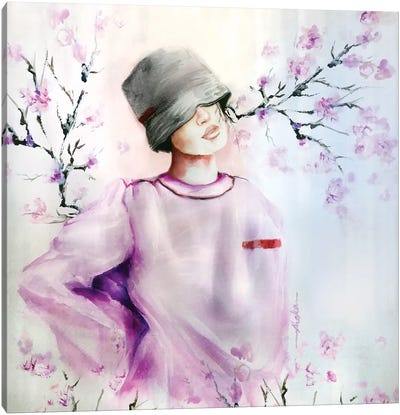 Spring Girl Canvas Art Print - Shokoufeh Attari