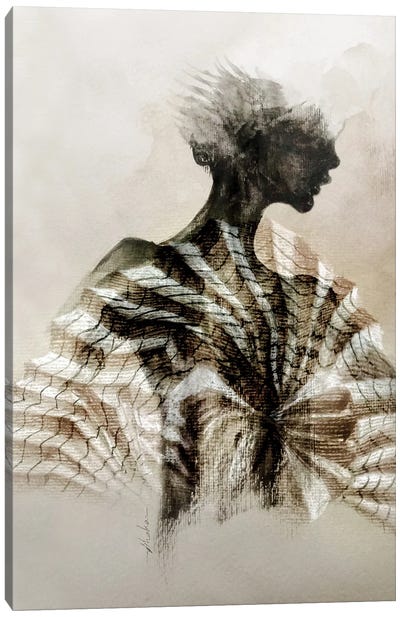 Lady Of Shadows Canvas Art Print - Shokoufeh Attari