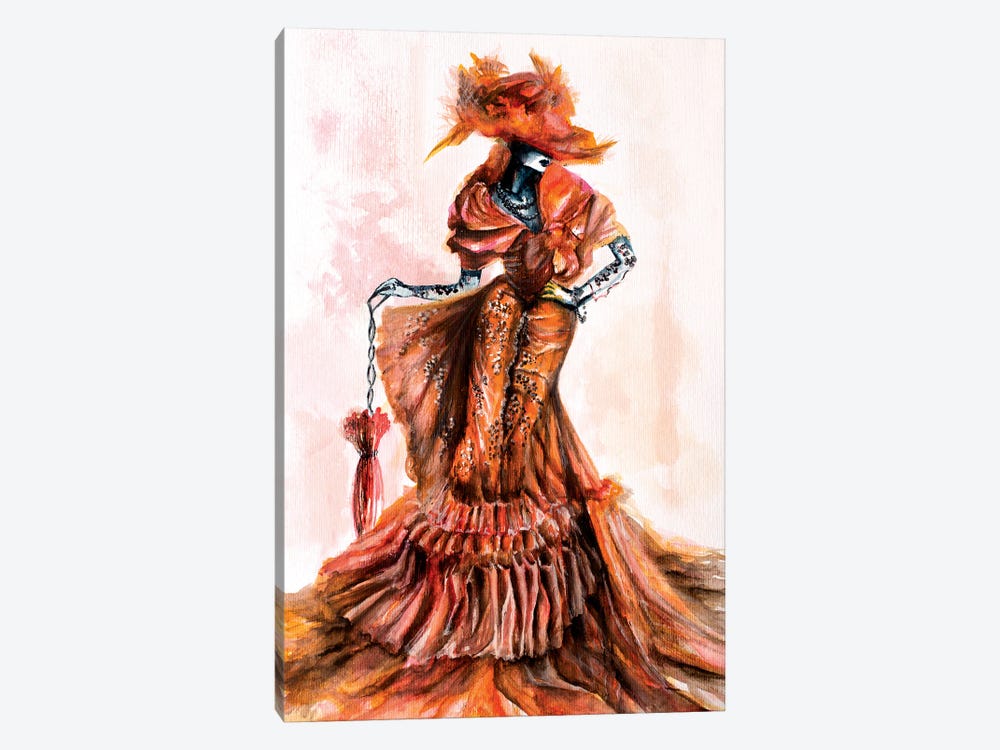 Lady With Umbrella by Shokoufeh Attari 1-piece Canvas Art