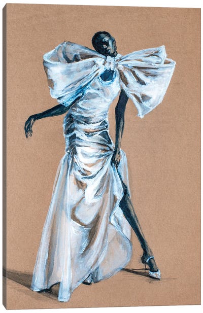 Black Angel Rise II Canvas Art Print - Art by Middle Eastern Artists