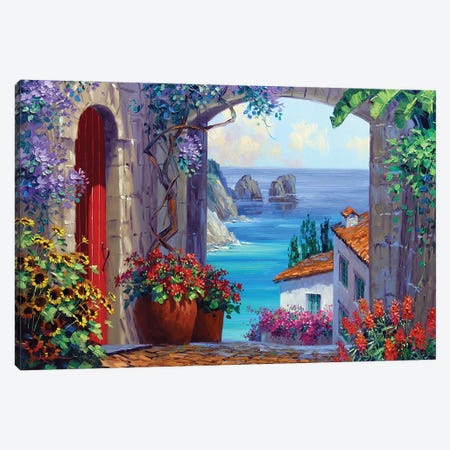 Colors Of Capri Canvas Print #SKK14} by Mikki Senkarik Canvas Print