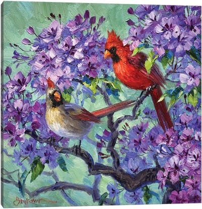 Everlasting Bond Canvas Art Print - Cardinal Art