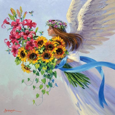 Guardian Angel by Mikki Senkarik framed canvas print