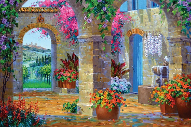 A Glimpse Of Tuscany by Mikki Senkarik canvas print