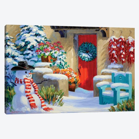 It's A Santa Fe Christmas Canvas Print #SKK34} by Mikki Senkarik Art Print