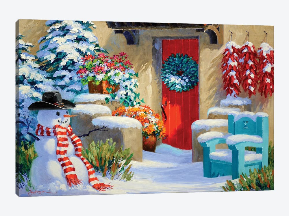 It's A Santa Fe Christmas by Mikki Senkarik 1-piece Canvas Art Print