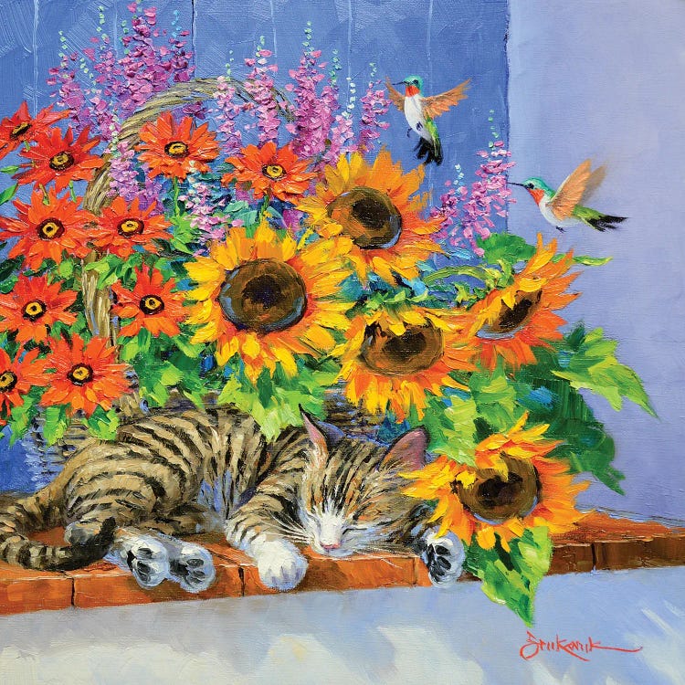 Sunflower Snooze by Mikki Senkarik wall art
