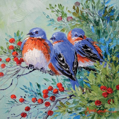 Sunggled Up by Mikki Senkarik framed canvas print