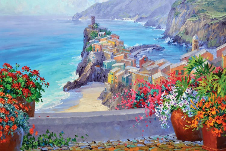 Warm Remembrances Of Cinque Terre by Mikki Senkarik wall art