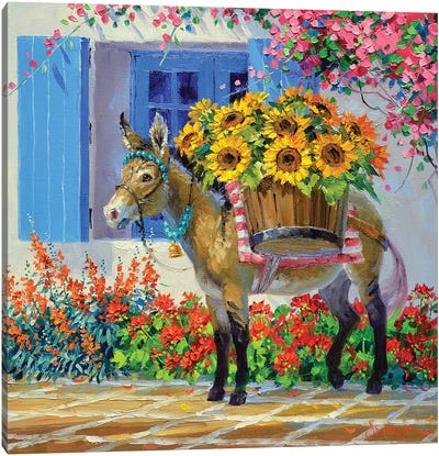 Baskets Full Of Sunshine Canvas Art Print - Donkey Art
