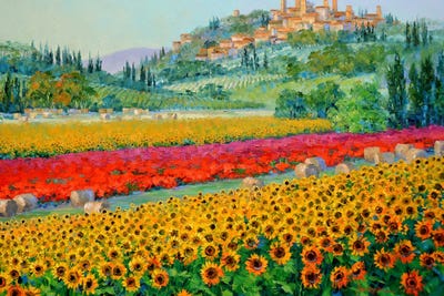 Warm Memories Of Tuscany by Mikki Senkarik framed canvas print