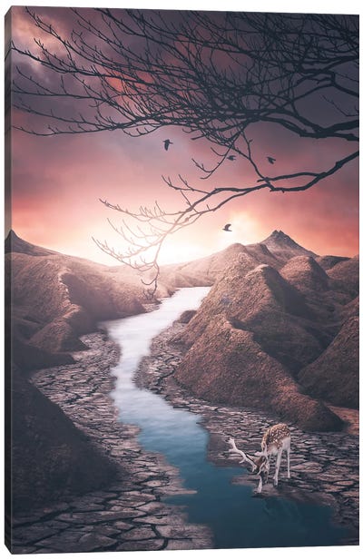 Tale Of The Water Canvas Art Print - Virtual Escapism