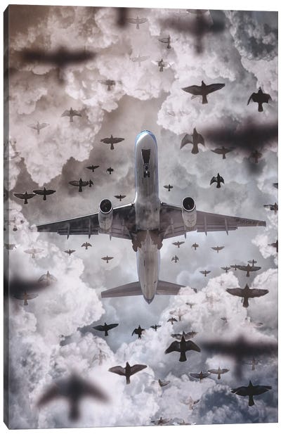 Flying Machines Canvas Art Print - Virtual Escapism