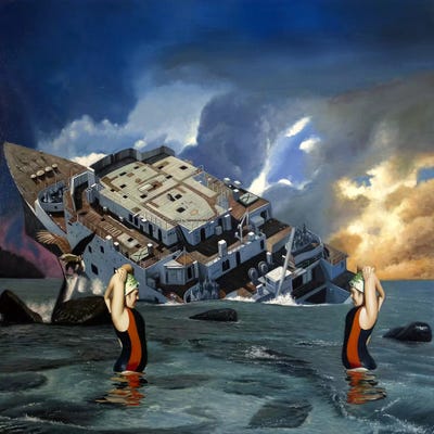 drama twins by Shay Kun canvas print