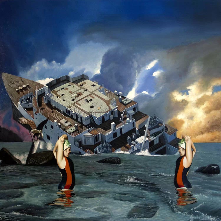 drama twins by Shay Kun wall art
