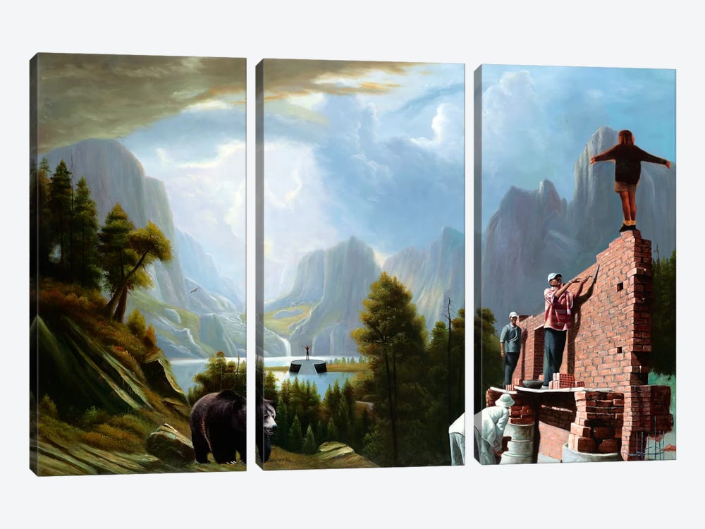 Drastic Visions by Shay Kun 3-piece Canvas Art Print