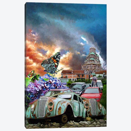 Postcards From The Edge I Canvas Print #SKN16} by Shay Kun Canvas Artwork