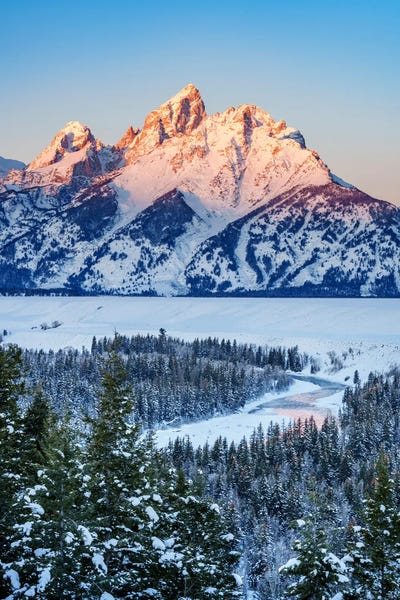 Teton Range: Grand Teton Winter Sunrise by Susanne Kremer
