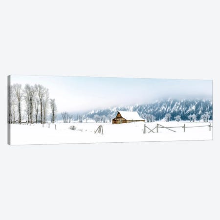 Winter Panorama Wyoming Canvas Print #SKR1009} by Susanne Kremer Canvas Wall Art