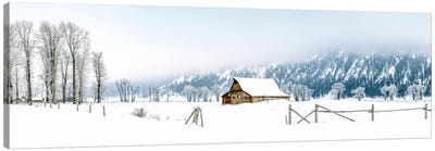 Winter Panorama Wyoming Canvas Art Print - Grand Teton Art