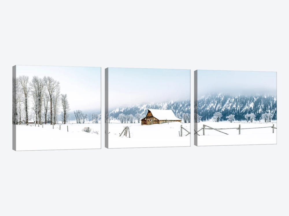 Winter Panorama Wyoming by Susanne Kremer 3-piece Art Print