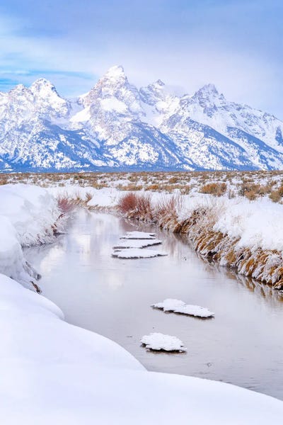Rocky Mountains: Winter River Grand Teton by Susanne Kremer